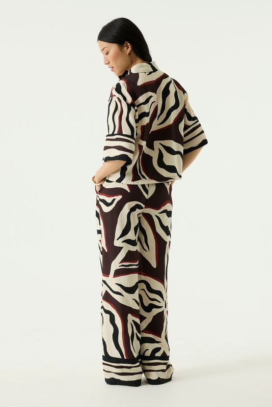 Garcia Shirt met print Bruin