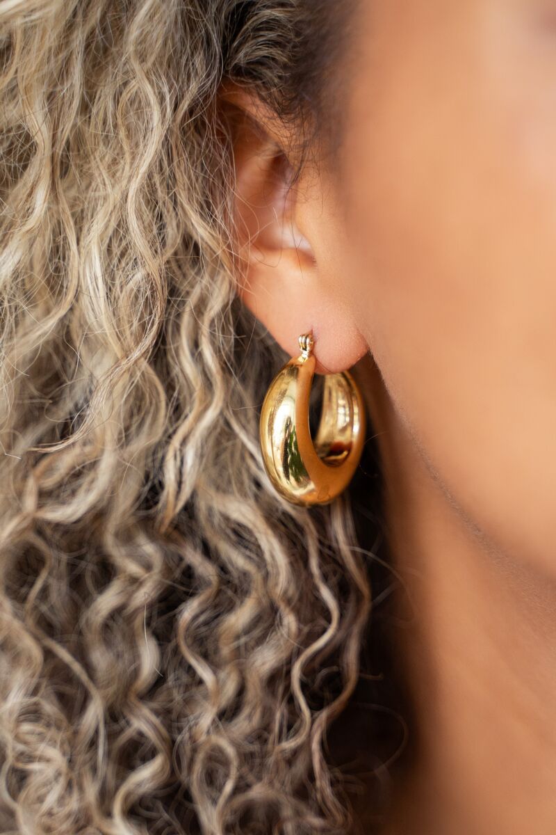 My Jewellery Medium Statement 70's Hoops Goud