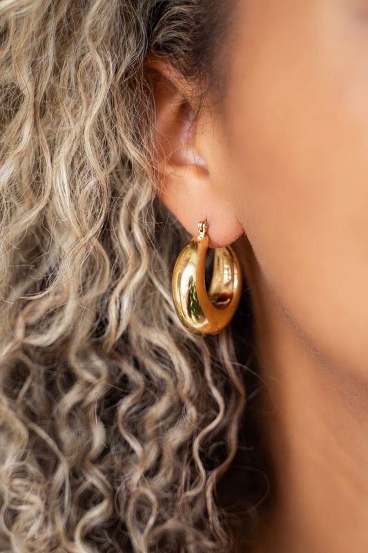 My Jewellery Medium Statement 70's Hoops Goud