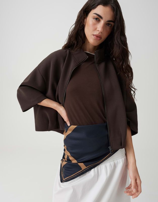 Opus Aditha sjaal blauw/bruin