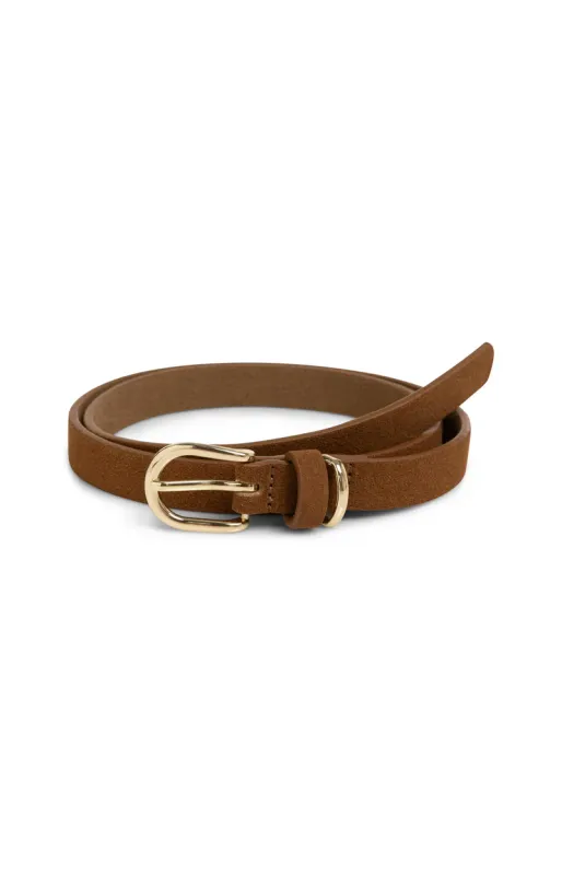 YAYA suede riem met ronde gesp