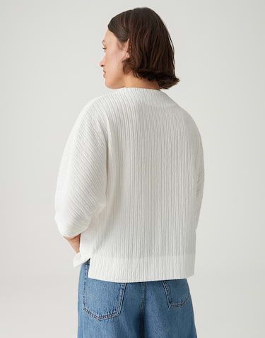 Opus Jersey shirt met kreukeffect Losse pasvorm