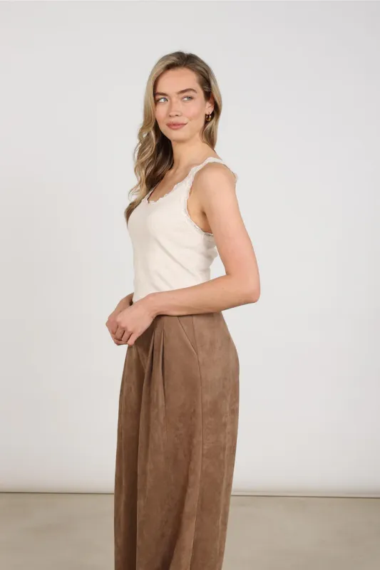Nukus Maddie Singlet Lace Beige