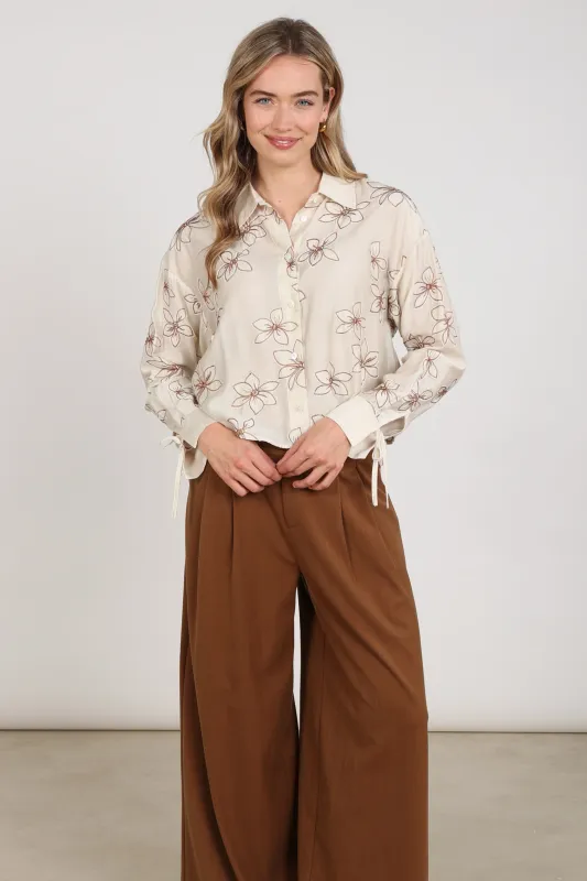 Nukus Bailey Blouse Flower Beige