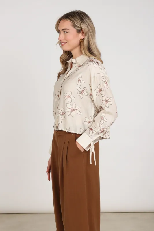 Nukus Bailey Blouse Flower Beige