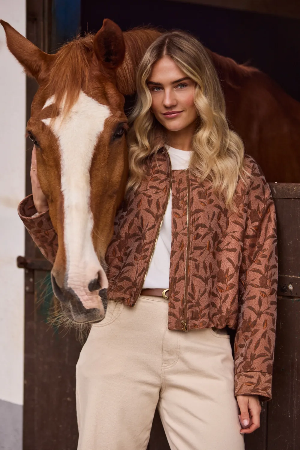Nukus Daisey Jacket Flower Beige