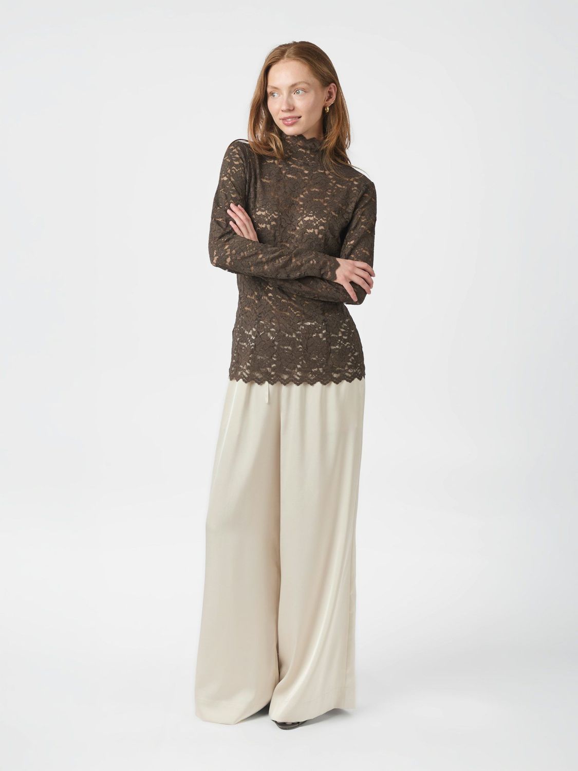 Neo Noir Liza Laceflower Blouse Groen