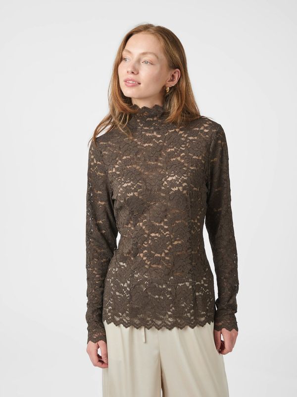 Neo Noir Liza Laceflower Blouse Groen
