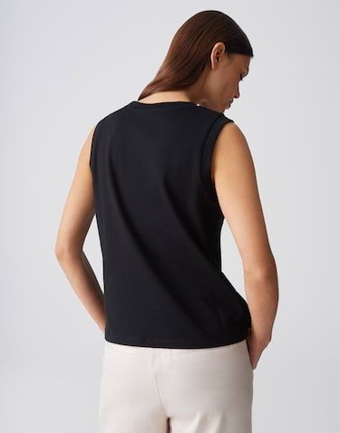 Opus Ilayda Jersey top Zwart
