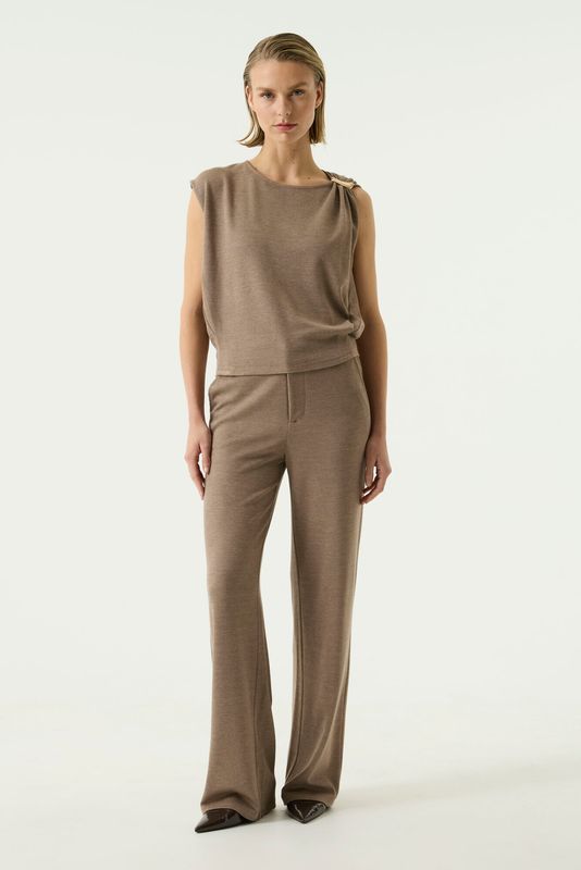 Garcia top met detail Bruin