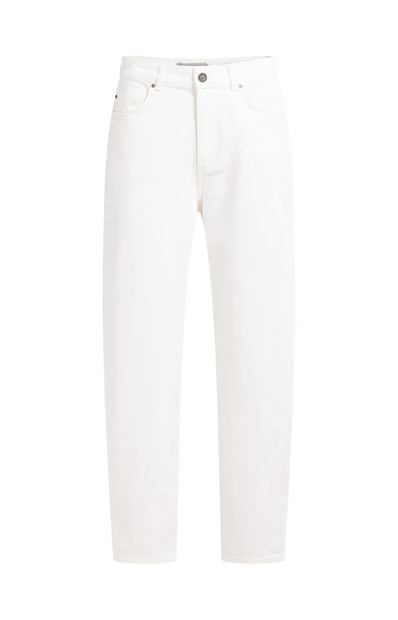 YAYA Barrel jeans in lichte wassing Beige YAYA Barrel jeans in lichte wassing Beige