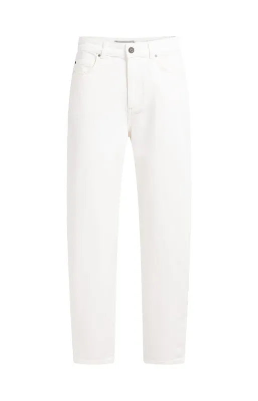 YAYA Barrel jeans in lichte wassing Beige