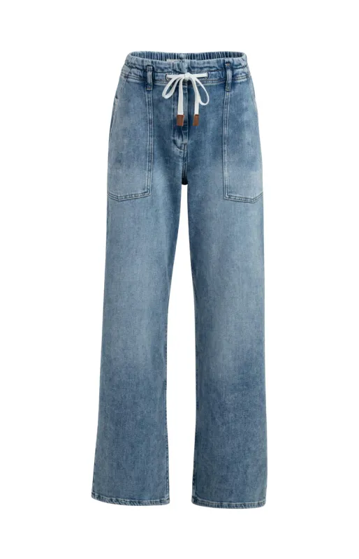 YAYA Jeans met koordsluiting Blauw