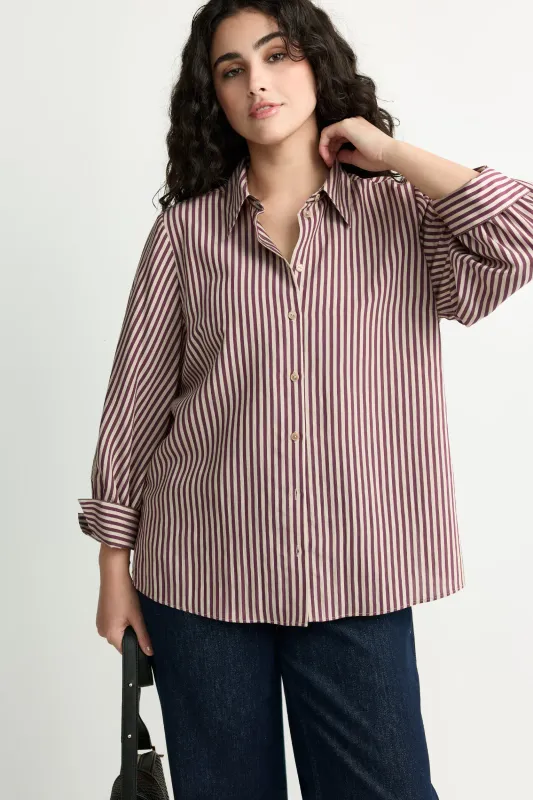 Xandres Heloisa gestreepte blouse Paars
