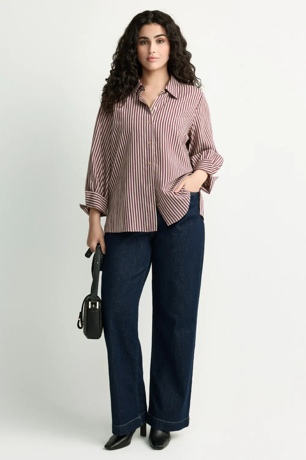 Xandres Heloisa gestreepte blouse Paars