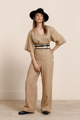 Studio Anneloes Maddi jane stripe top Beige