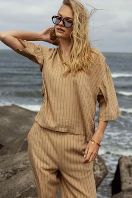 Studio Anneloes Maddi jane stripe top Beige