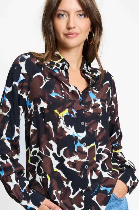 Pom Amsterdam blouse Mila Bovine brown