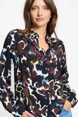 Pom Amsterdam blouse Mila Bovine brown