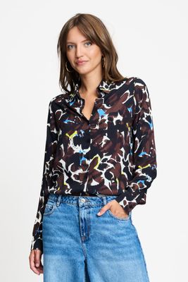 Pom Amsterdam blouse Mila Bovine brown