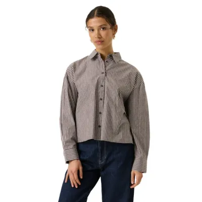 Garcia Gestreepte Blouse Bruin