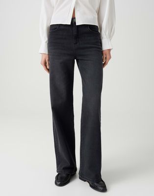 Opus Mivy jeans wide Grijs