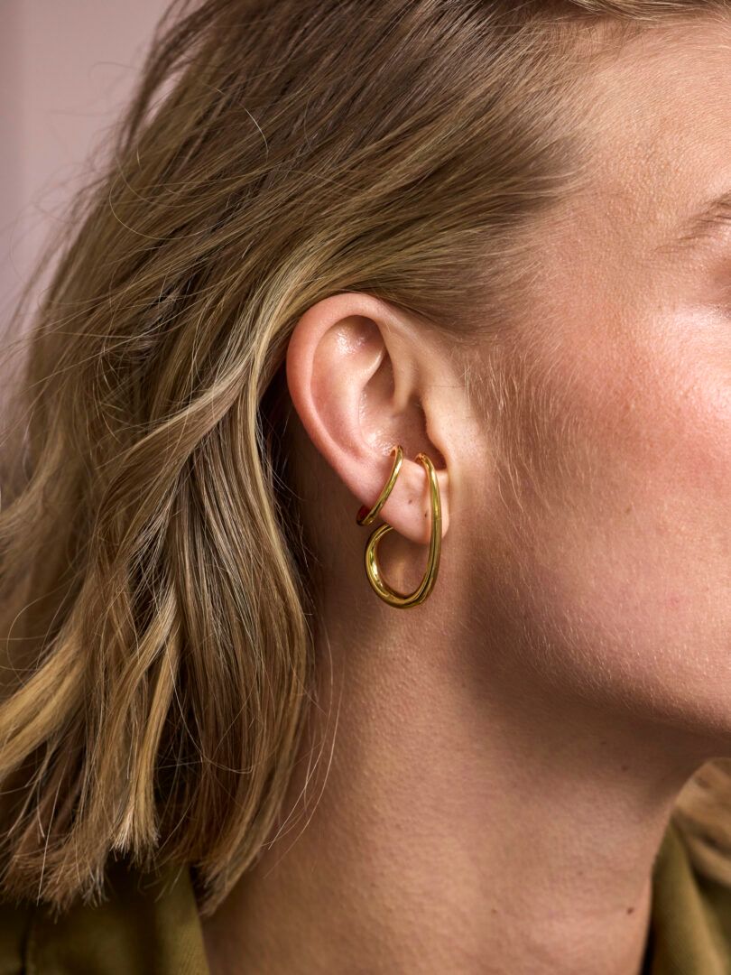 Ellen Beekmans Organic hang-on oorbellen Goud