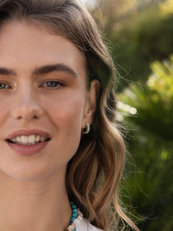 Ellen Beekmans Creolen met steentjes Goud