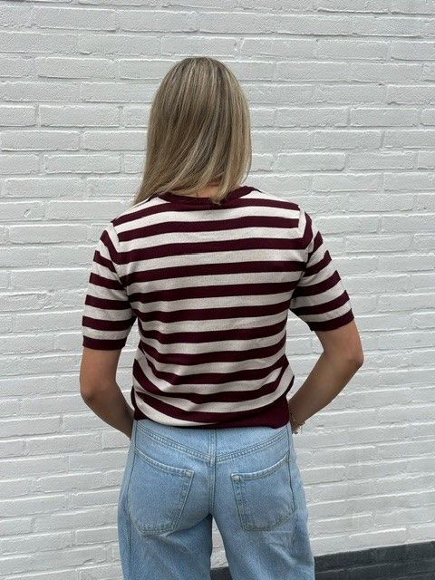 Freequent Gestreepte Pullover Rood