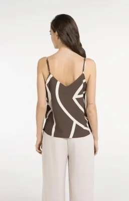 YAYA Singlet met print en V-hals