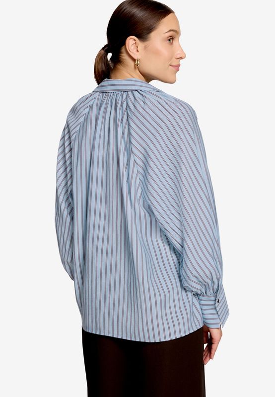 Zero Gestreepte blouse met overhemdkraag