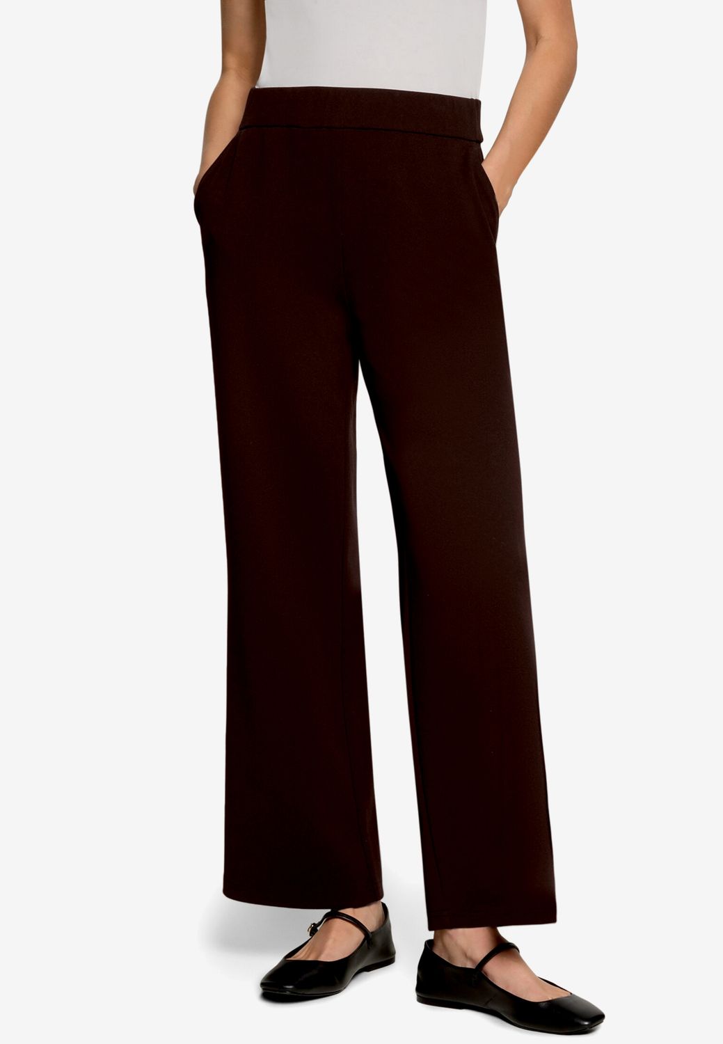 Zero Casual wijde broek Bruin