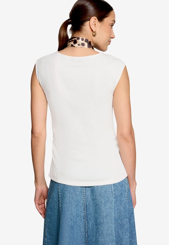 Zero T-shirt met sjaal met luipaardprint