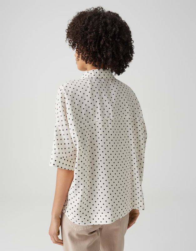 Opus Farise blouse polkadot Ecru