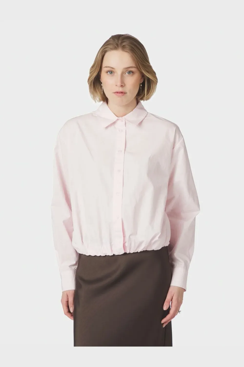 Neo Noir Emmana C Poplin Shirt Roze