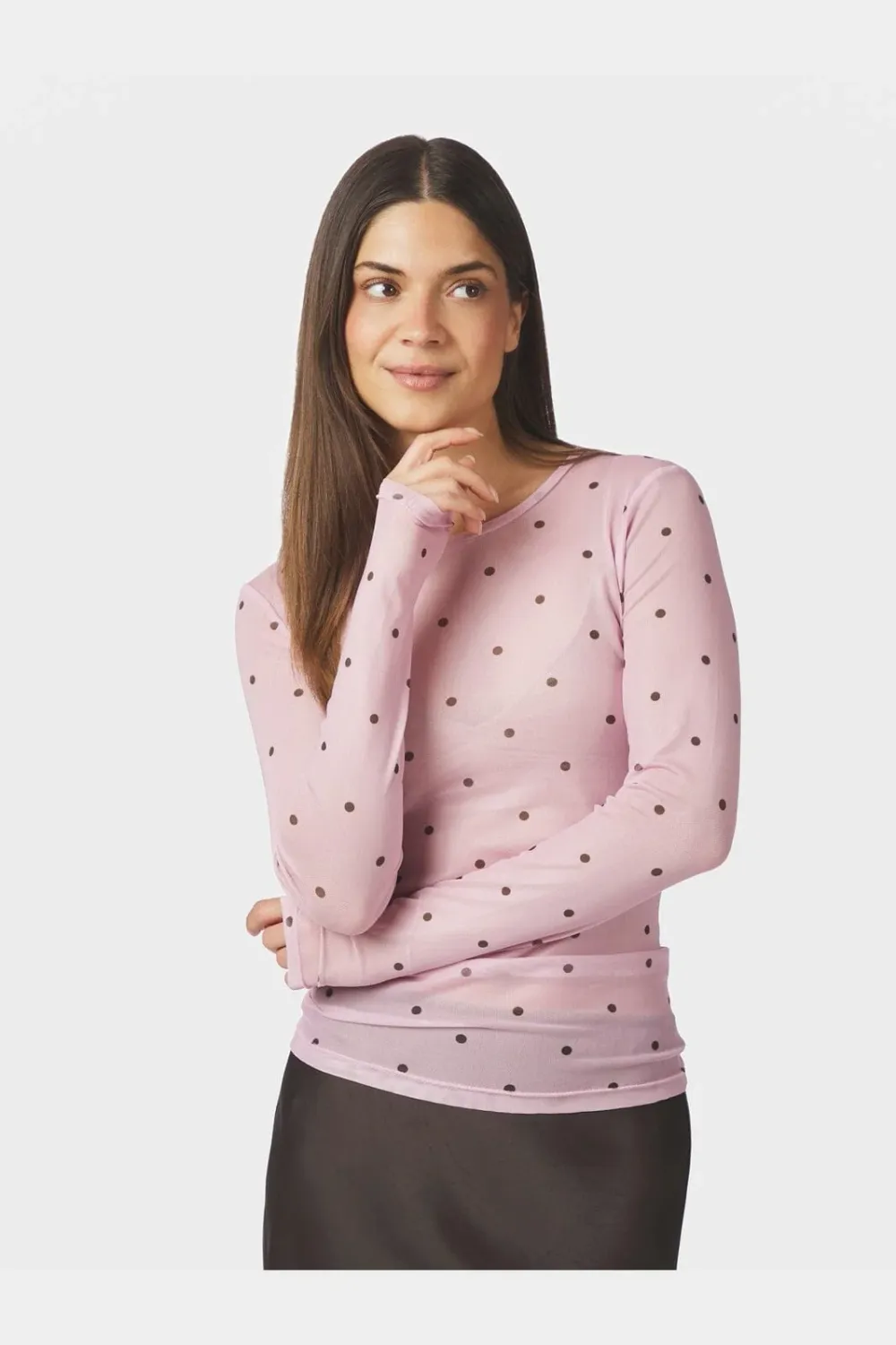 Neo Noir Ella Space Dot Blouse Roze