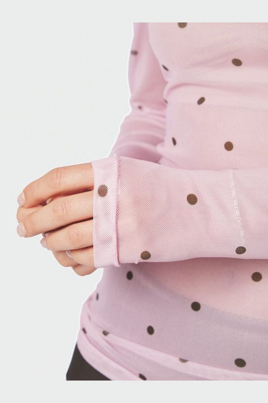 Neo Noir Ella Space Dot Blouse Roze