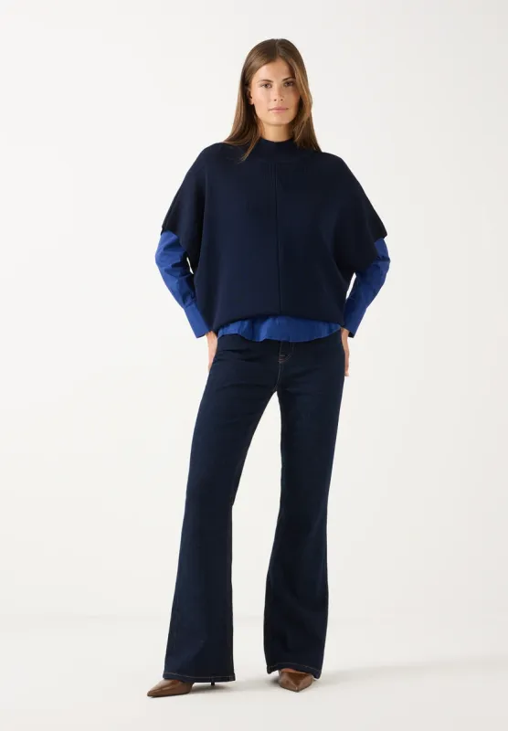 More &amp; More Cape trui Blauw