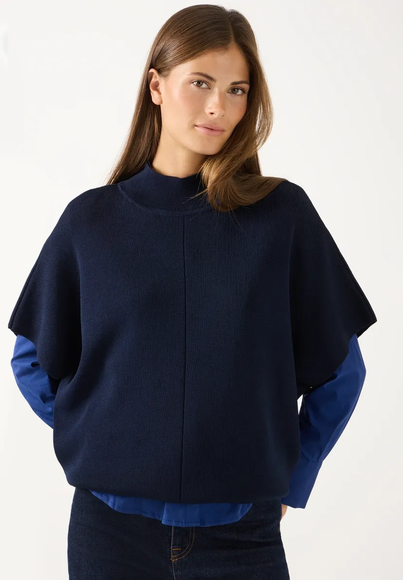 More &amp; More Cape trui Blauw