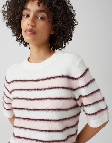 Opus Pimota stripe Trui Roze