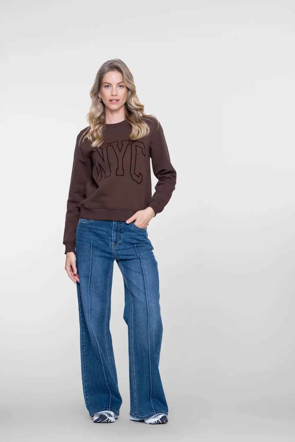 Geisha wide leg jeans blauw