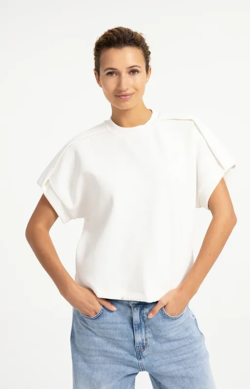 YAYA Mouwloze sweater off white
