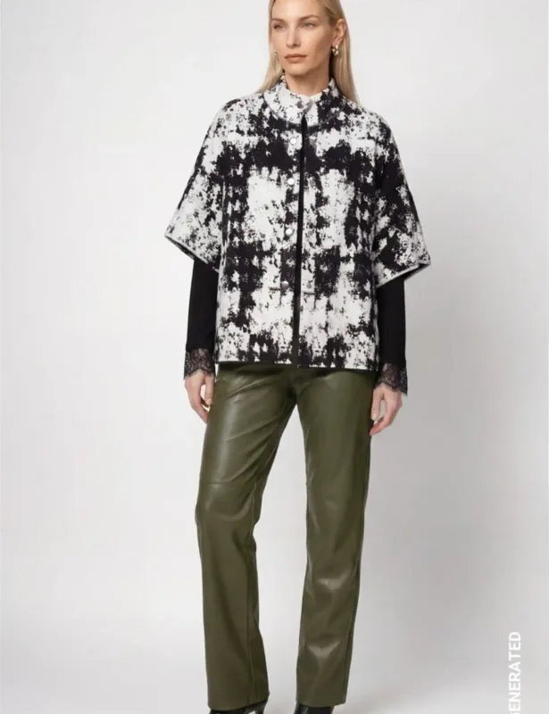 Monari jas met print zwart