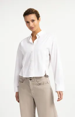YAYA Poplin blouse Wit