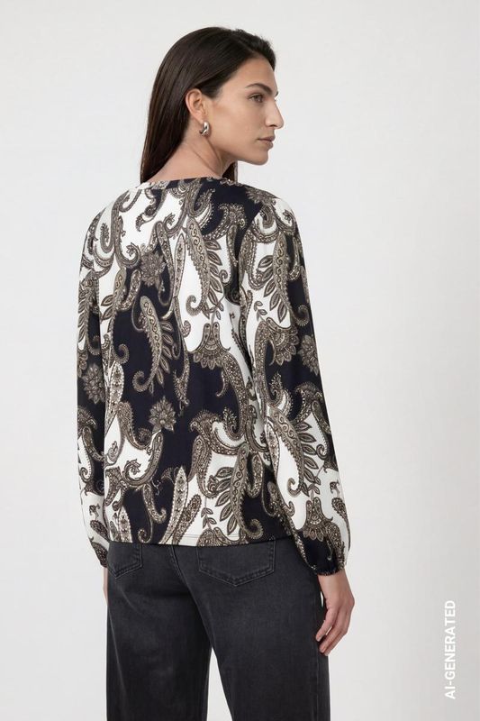 Monari trui met print Zwart