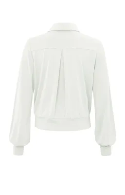 YAYA Jersey blouse top Ecru