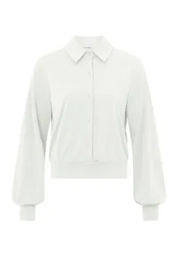 YAYA Jersey blouse top Ecru