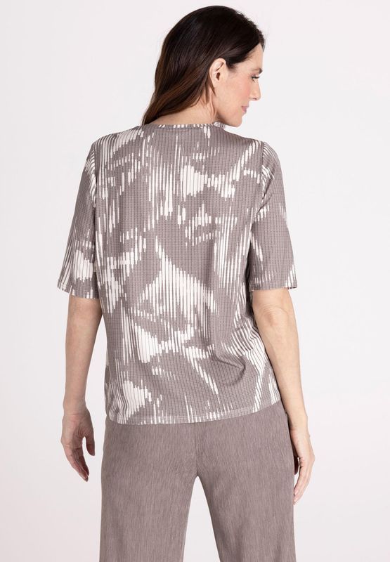 Frank Walder Shirt met bloemenmotief Rood