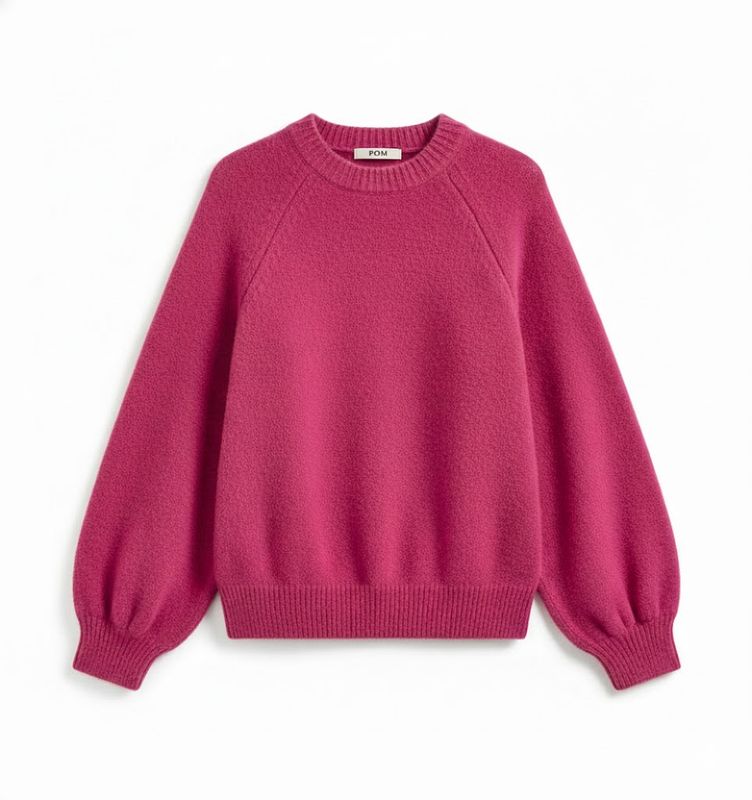 Pom Amsterdam pullover - Milou Ultra Pink Roze