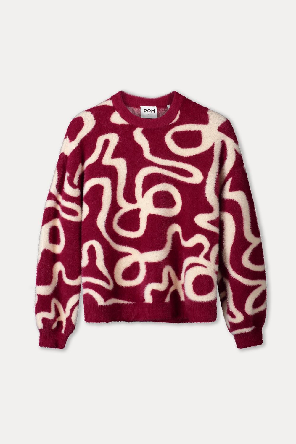 Pom Amsterdam pullover - Frida Bow Burgundy Red Rood